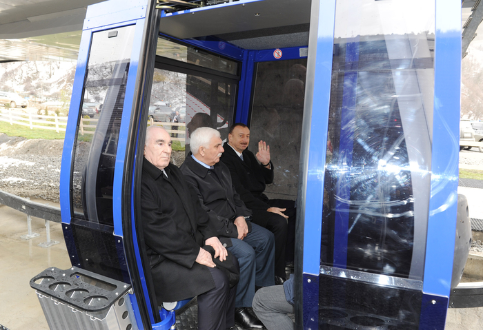 President Ilham Aliyev inspects construction of Tufan Alpine Skiing Recreation Complex (PHOTO)