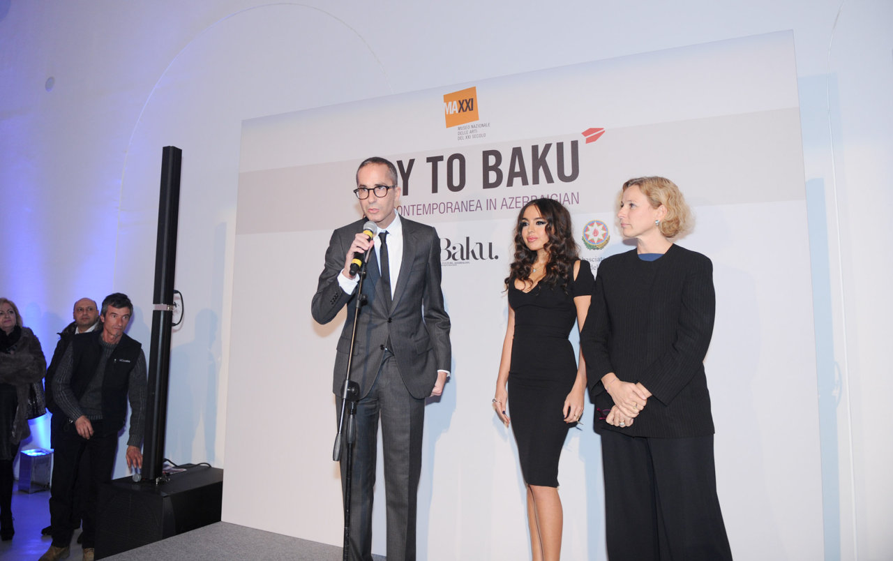 Azerbaijan's First Lady attends ‘Fly to Baku: Contemporary Art of Azerbaijan’ exhibition in Rome (PHOTO)