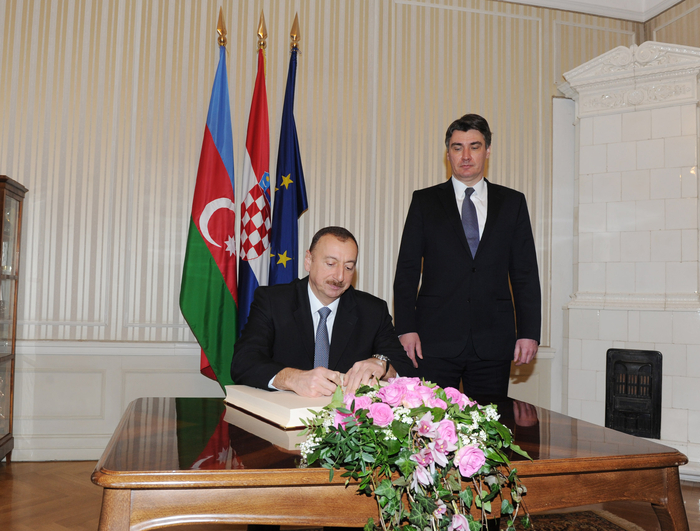 Azerbaijani President meets Croatian Premier (PHOTO)