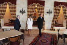 Azerbaijani President and his spouse visit newly-redeveloped “Ateshgah Temple” State Historical Architectural Reserve (PHOTO)