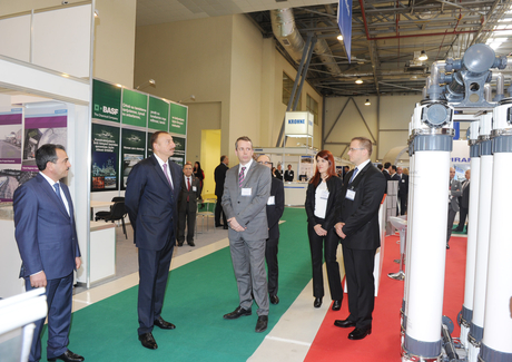 President Ilham Aliyev visits 1st Caspian International Aqua Technologies Exhibition and Forum “CATEF-2013” (PHOTO)