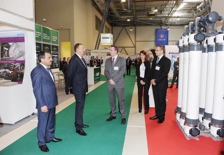 President Ilham Aliyev visits 1st Caspian International Aqua Technologies Exhibition and Forum “CATEF-2013” (PHOTO)