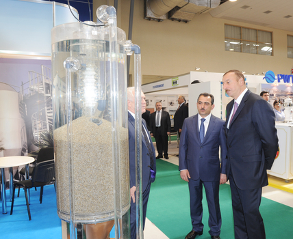 President Ilham Aliyev visits 1st Caspian International Aqua Technologies Exhibition and Forum “CATEF-2013” (PHOTO)