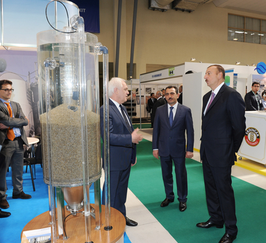 President Ilham Aliyev visits 1st Caspian International Aqua Technologies Exhibition and Forum “CATEF-2013” (PHOTO)