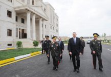 Azerbaijani President reviews reconstructed N military unit in Hajigabul region (PHOTO)