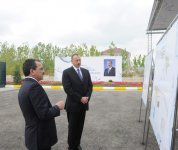 Azerbaijani President attends drinking water pipeline inauguration ceremony in Hajigabul (PHOTO)