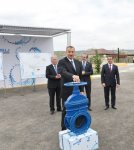 Azerbaijani President attends drinking water pipeline inauguration ceremony in Hajigabul (PHOTO)