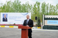 Azerbaijani President attends drinking water pipeline inauguration ceremony in Hajigabul (PHOTO)