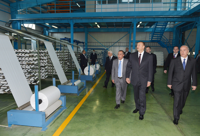 Azerbaijani President opens factories under AzFP CO LTD in Hokmali (PHOTO)