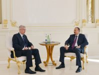 Azerbaijani President receives former Latvian leader