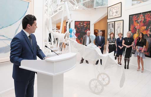 Vice-President of Heydar Aliyev Foundation Leyla Aliyeva attends launch of young Russian painters` exhibition in Baku (PHOTO)
