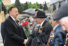 Azerbaijani President and his spouse attend Victory Day ceremony in Baku (PHOTO)