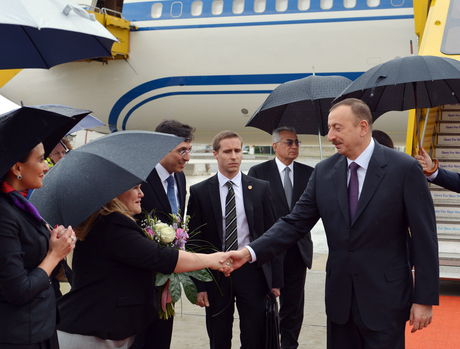 President Ilham Aliyev arrives in Austria for official visit