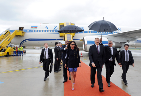 President Ilham Aliyev arrives in Austria for official visit