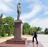 Azerbaijani President arrives in Shamakhi region (PHOTO)