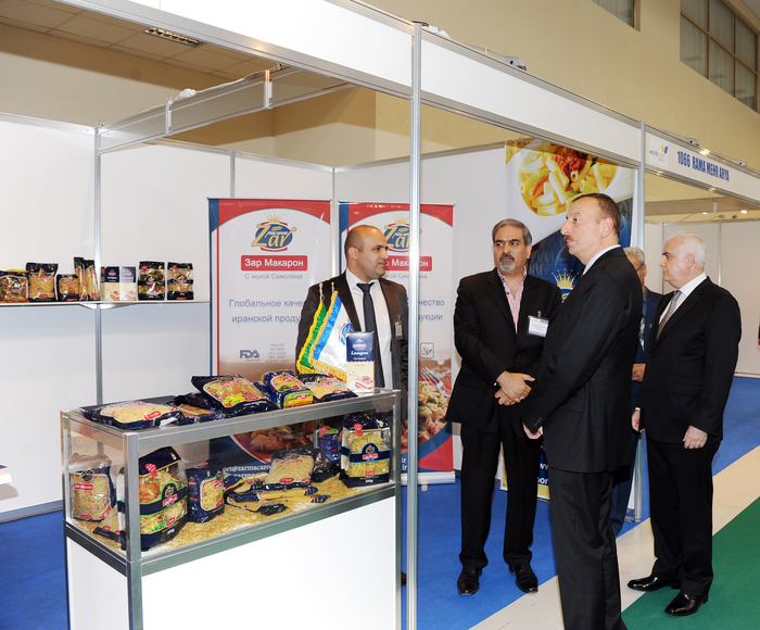 Azerbaijani President views 19th Azerbaijan International Exhibition of Food Industry and 7th Azerbaijan International Agriculture Exhibition  (PHOTO)