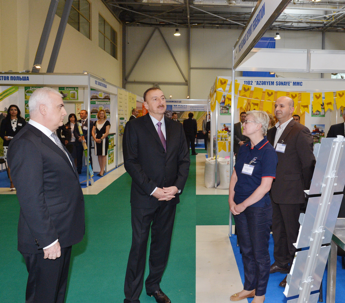 Azerbaijani President views 19th Azerbaijan International Exhibition of Food Industry and 7th Azerbaijan International Agriculture Exhibition  (PHOTO)
