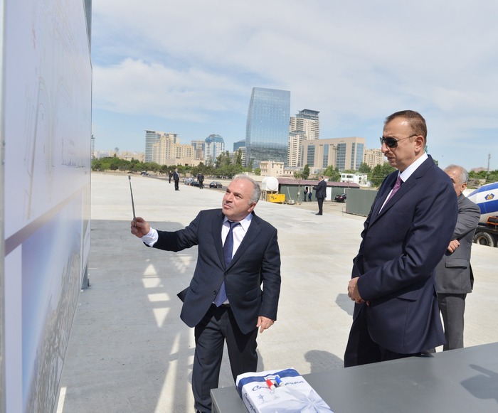 Ilham Aliyev attends ground-breaking ceremony of Baku White City Boulevard  (PHOTO)