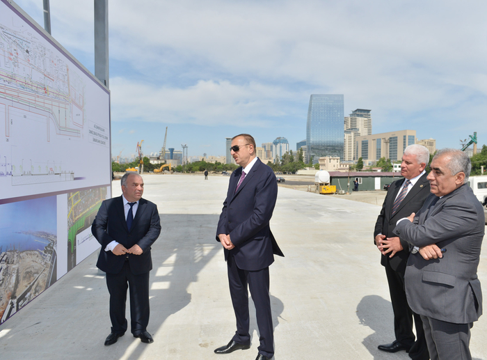 Ilham Aliyev attends ground-breaking ceremony of Baku White City Boulevard  (PHOTO)