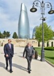 President Ilham Aliyev views Highland Park in Baku after redevelopment (PHOTO)