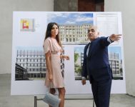 Azerbaijan`s First Lady Mehriban Aliyeva inspects reconstruction work at secondary school No 23 in Baku (PHOTO)
