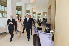 President Ilham Aliyev opens Fairmont Baku hotel at Flame Towers complex (PHOTO)