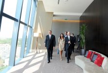 President Ilham Aliyev opens Fairmont Baku hotel at Flame Towers complex (PHOTO)