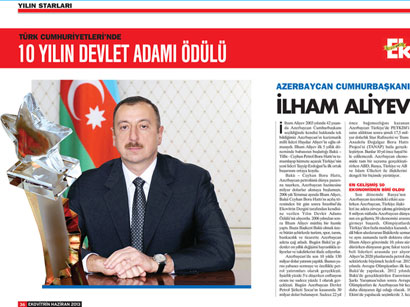 Azerbaijani President-won “President of Decade” award of Turkish Ekovitrin magazine to be held in Istanbul (PHOTO)