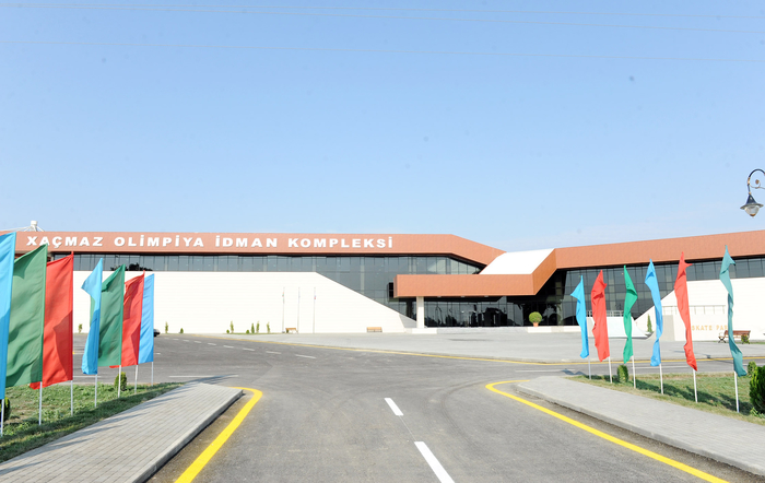 Azerbaijani President attends opening ceremony of Khachmaz Olympic Sport Complex (PHOTO)