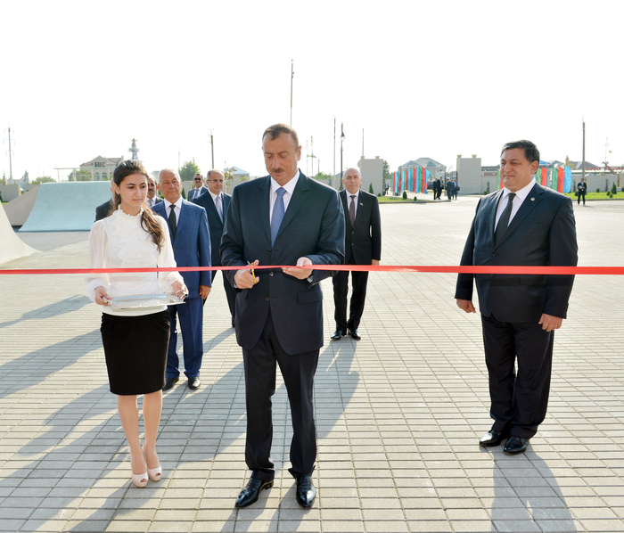Azerbaijani President attends opening ceremony of Khachmaz Olympic Sport Complex (PHOTO)