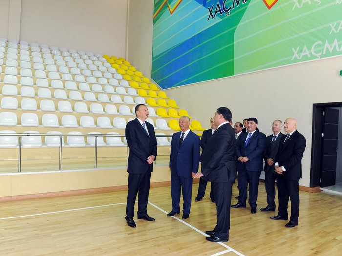 Azerbaijani President attends opening ceremony of Khachmaz Olympic Sport Complex (PHOTO)