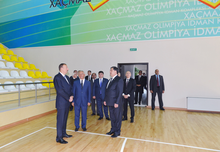 Azerbaijani President attends opening ceremony of Khachmaz Olympic Sport Complex (PHOTO)
