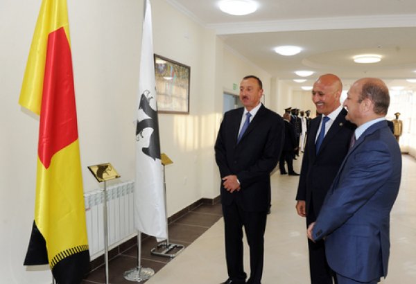 Azerbaijani President attends opening of Youth Center in Siyazan (PHOTO)