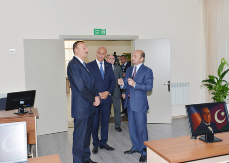 Azerbaijani President attends opening of Youth Center in Siyazan (PHOTO)