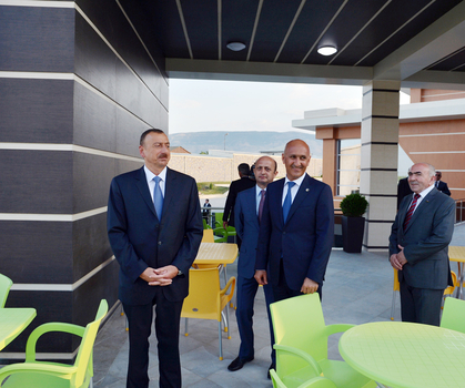 Azerbaijani President attends opening of Youth Center in Siyazan (PHOTO)