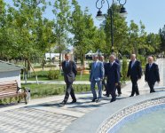 Azerbaijani President arrives in Kurdamir region (PHOTO)