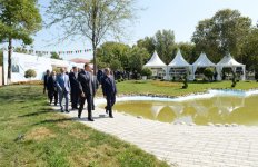 Azerbaijani President arrives in Kurdamir region (PHOTO)