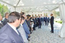 Azerbaijani President attends ceremony to start drinking water supply to Kurdamir region (PHOTO)