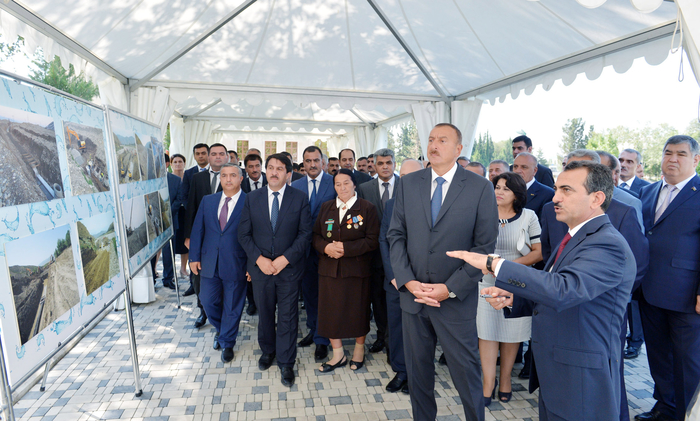 Azerbaijani President attends ceremony to start drinking water supply to Kurdamir region (PHOTO)