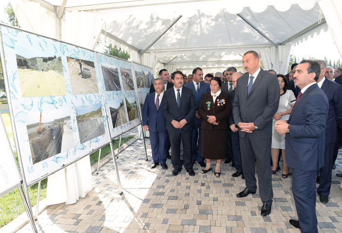 Azerbaijani President attends ceremony to start drinking water supply to Kurdamir region (PHOTO)