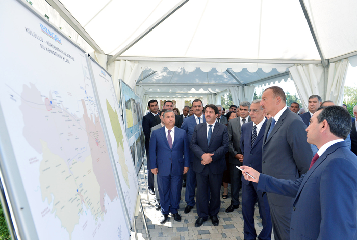Azerbaijani President attends ceremony to start drinking water supply to Kurdamir region (PHOTO)