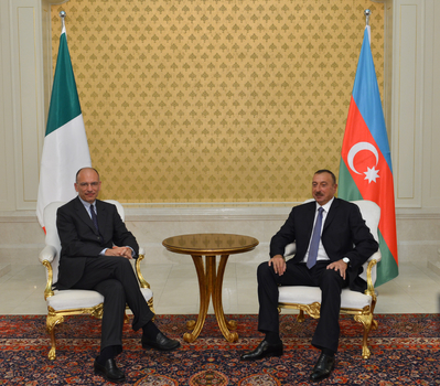 Azerbaijani President, Italian Prime Minister have one-on-one meeting (PHOTO)