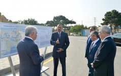 Azerbaijani President Ilham Aliyev familiarizes with major repair works on Sabunchu-Zabrat-Mashtaga-Buzovna road (PHOTO)
