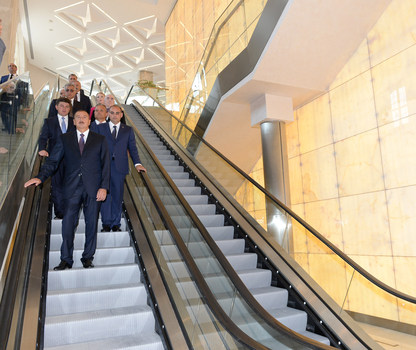 President Ilham Aliyev opens Heydar Aliyev Congress Center in Gabala (PHOTO)