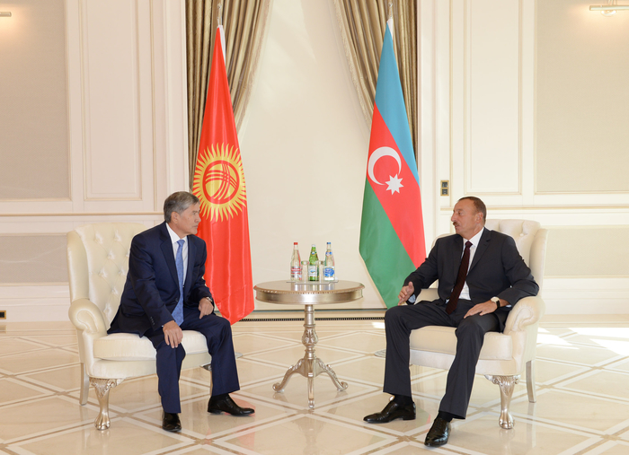 Azerbaijani President meets Kyrgyz counterpart in Gabala