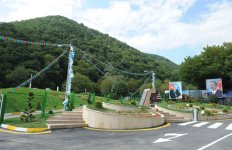 President Ilham Aliyev attends ceremony of pumping drinking water to Oghuz city (PHOTO)