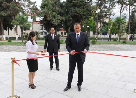 Azerbaijani President Ilham Aliyev attends opening of Balaken regional Culture Centre (PHOTO)