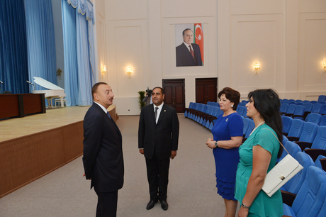 Azerbaijani President Ilham Aliyev attends opening of Balaken regional Culture Centre (PHOTO)