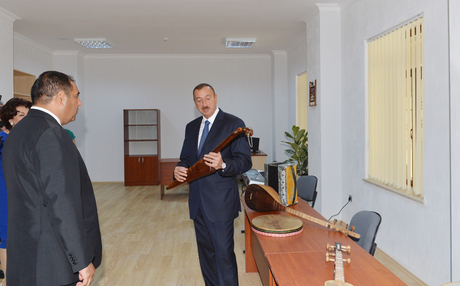 Azerbaijani President Ilham Aliyev attends opening of Balaken regional Culture Centre (PHOTO)