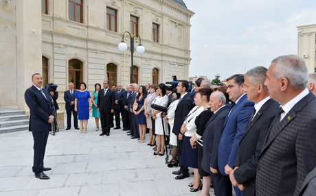Azerbaijani President Ilham Aliyev attends opening of Balaken regional Culture Centre (PHOTO)